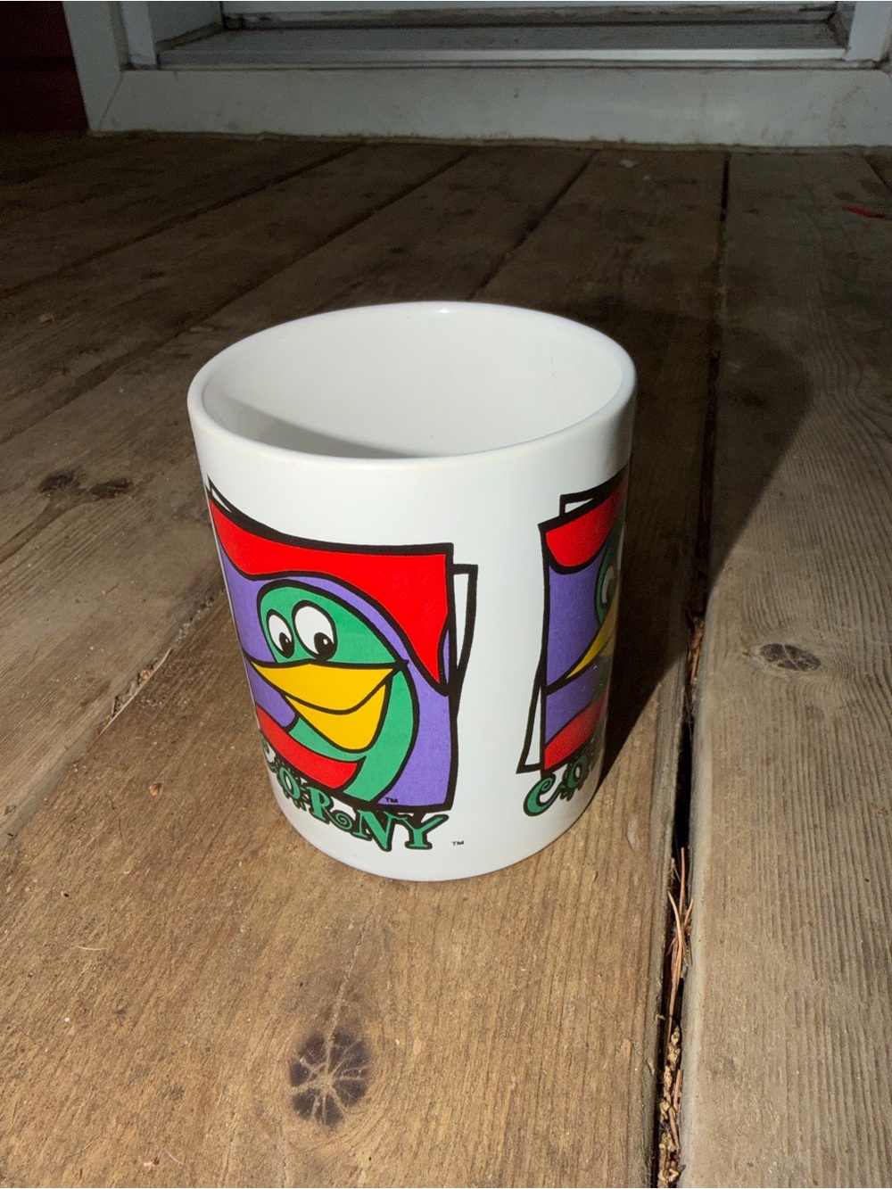 Colorful Parrot Ceramic Coffee Mug - White